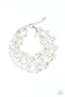 Paparazzi Until The End Of TIMELESS White Pearl Bracelet - The Jewelry Box Collection 