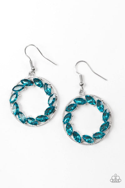 Paparazzi Global Glow Blue Earring - The Jewelry Box Collection 