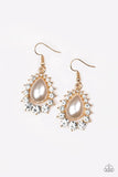 Paparazzi Regal Renewal - Gold Pearl Earring - The Jewelry Box Collection 