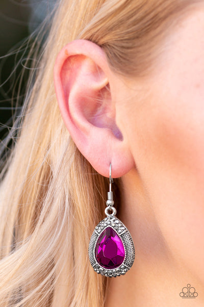 Paparazzi Grandmaster Shimmer - Pink Earrings