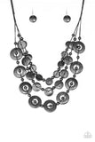 Paparazzi Catalina Coastin - Black Necklace - The Jewelry Box Collection 