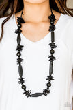 Paparazzi Cozumel Coast - Black Wood Necklace