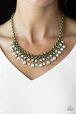 Paparazzi You May Kiss the Bride - Brass Necklace - The Jewelry Box Collection 