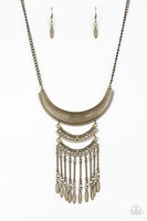 Paparazzi Eastern Empress - Brass Necklace - The Jewelry Box Collection 