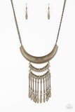 Paparazzi Eastern Empress - Brass Necklace - The Jewelry Box Collection 