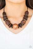 Paparazzi Grand Turks Getaway - Copper Wood Necklace - The Jewelry Box Collection 