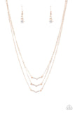 Paparazzi Pretty Petite - Rose Gold Necklace - The Jewelry Box Collection 