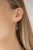 Paparazzi Crystal Couture - Green Necklace With Matching Earrings
