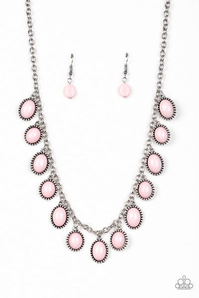 Paparazzi Make Some ROAM! - Pink Necklace and Matching Earrings
