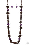 Paparazzi Cozumel Coast - Purple Wood Necklace