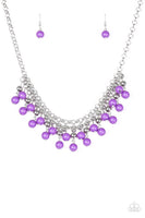 Paparazzi Friday Night Fringe - Purple Necklace - The Jewelry Box Collection 