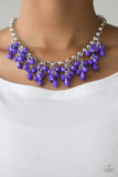 Paparazzi Modern Macarena - Purple Teardrop Beads - Necklace and matching Earrings