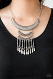 Paparazzi Eastern Empress - Silver Necklace - The Jewelry Box Collection 