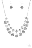 Paparazzi Walk The Plank - Silver Necklace and matching Earrings