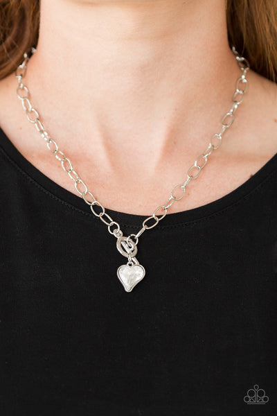 Paparazzi Princeton Princess - White Heart Necklace