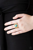 Paparazzi Stand Your Ground Gold Ring - The Jewelry Box Collection 