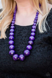 Paparazzi Effortlessly Everglades - Purple Wood Necklace - The Jewelry Box Collection 