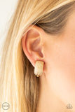 Paparazzi Cirque Du Couture - Gold - Rippling Textures - Clip On Earrings