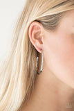 Paparazzi Geo Edge - Silver Hoop Earring - The Jewelry Box Collection 