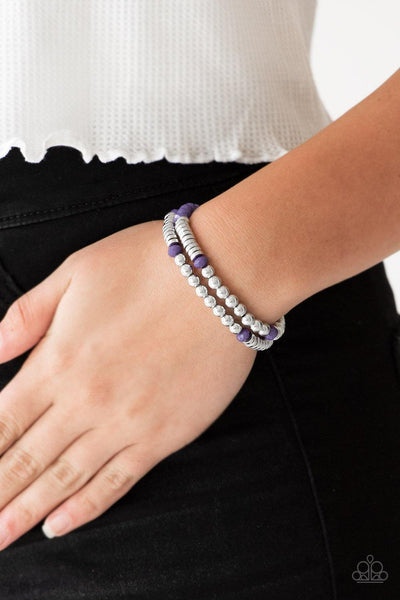Paparazzi Downright Dressy Purple Bracelet - The Jewelry Box Collection 