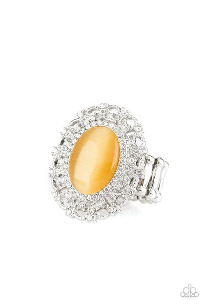 Paparazzi BAROQUE The Spell - Yellow Ring - The Jewelry Box Collection 