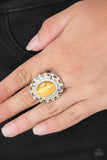 Paparazzi BAROQUE The Spell - Yellow Ring - The Jewelry Box Collection 