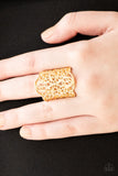 Paparazzi The Way You Make Me FRILL - Gold - Ring