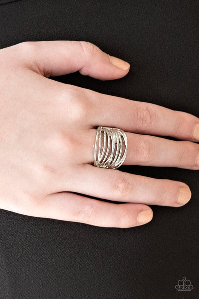 Paparazzi Way Wayward Silver Ring - The Jewelry Box Collection 