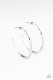 Paparazzi Danger Zone - Silver Hoop Earring - The Jewelry Box Collection 