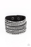 Paparazzi Rhinestone Rumble - Black Bracelet - The Jewelry Box Collection 