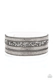 Paparazzi Really Rock Band - White Wrap Bracelet