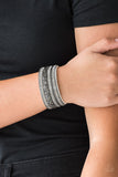 Paparazzi Really Rock Band - White Wrap Bracelet