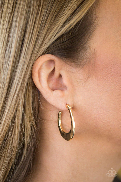 Paparazzi HOOP Me Up! - Gold Hoop Earring - The Jewelry Box Collection 