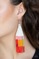 Paparazzi Beaded Boho White Seed bead Earrings - The Jewelry Box Collection 
