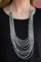Paparazzi Peacefully Pacific Silver Necklace - The Jewelry Box Collection 