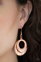 Paparazzi Perfectly Imperfect - Copper - Two Hammered Circle Earrings