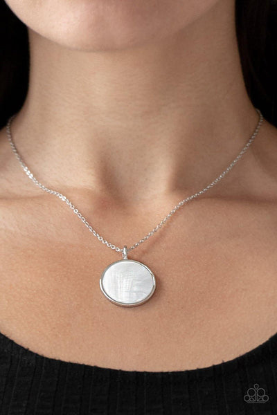 Paparazzi Shimmering Seashores - White Necklace - The Jewelry Box Collection 
