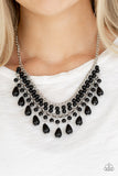 Paparazzi The Guest List - Black Pearl Necklace and Matching Earrings