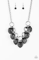 Paparazzi Very Valentine - Black Heart Necklace