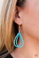 Paparazzi A Standing Ovation - Light Blue- Necklace and matching Earrings - The Jewelry Box Collection 