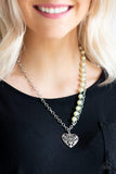 Paparazzi Forever In My Heart - Yellow Peal Necklace - The Jewelry Box Collection 