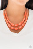 Paparazzi Sundae Shoppe - Orange Necklace - The Jewelry Box Collection 