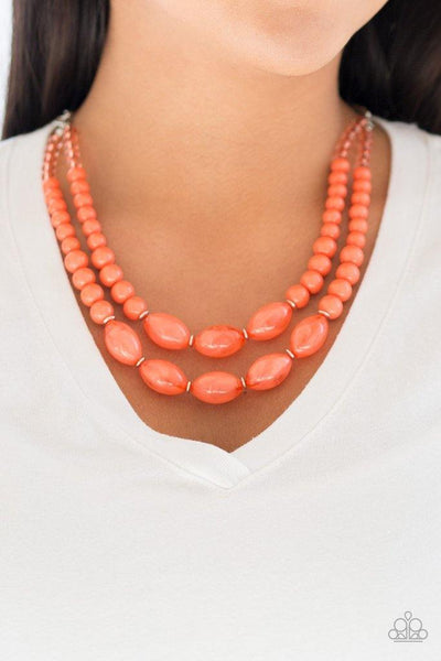 Paparazzi Sundae Shoppe - Orange Necklace - The Jewelry Box Collection 