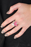 Paparazzi Flutter Flirt - Pink Silver Ring