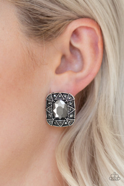 Paparazzi Young Money - Silver Post Earring