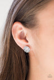 Paparazzi Bright As A Button - Silver Earring - The Jewelry Box Collection 