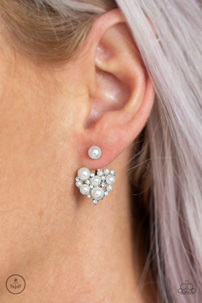 Paparazzi Star-Studded Success - White Pearl Post Earring