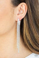 Paparazzi Radio Waves - White Earrings - The Jewelry Box Collection 