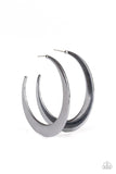 Paparazzi Moon Beam Black Hoop Earring - The Jewelry Box Collection 
