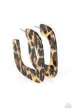 Paparazzi Cheetah Incognita Brown Hoop Earring - The Jewelry Box Collection 